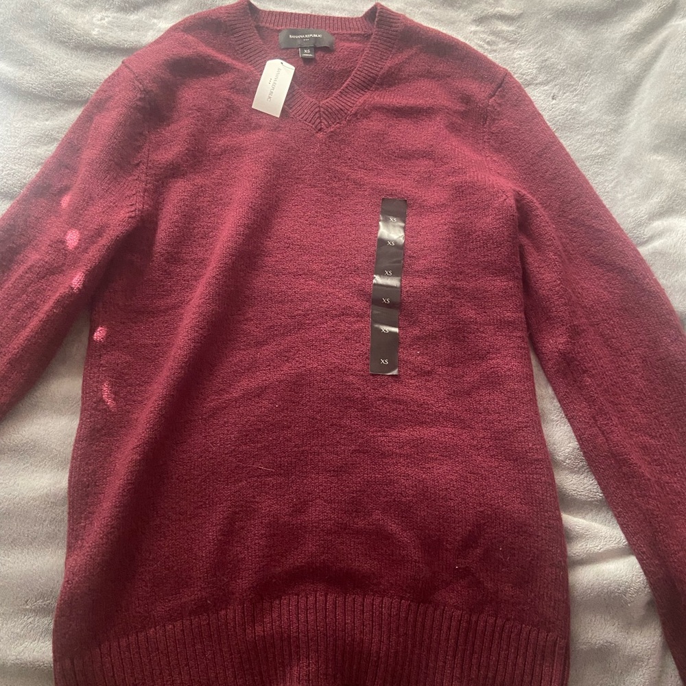 Burgundy Banana Republic sweater
